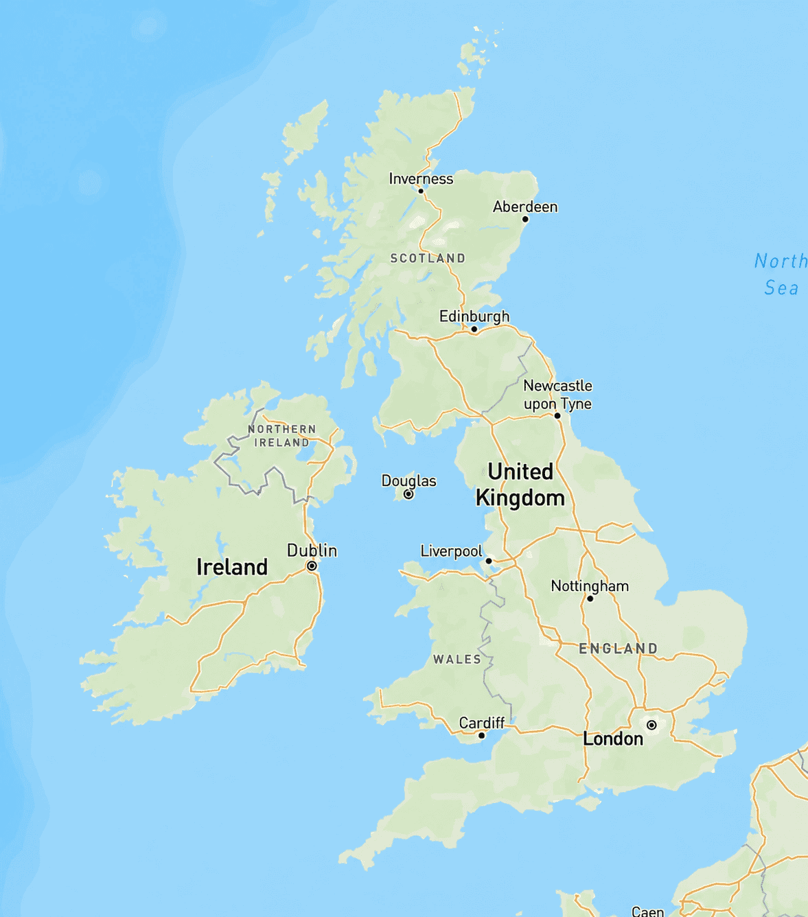 Map of the UK