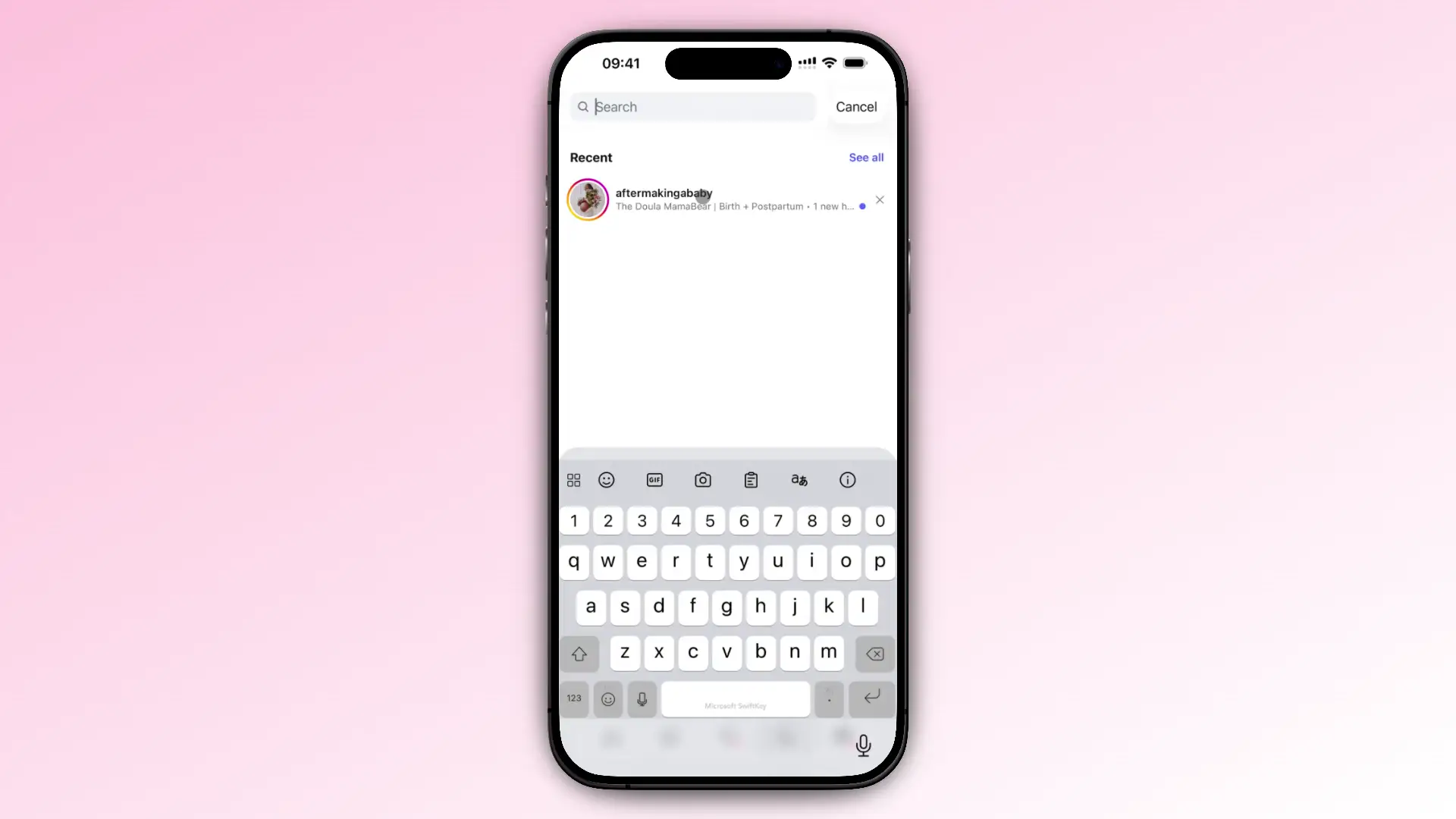 DoulaOne public link page on mobile